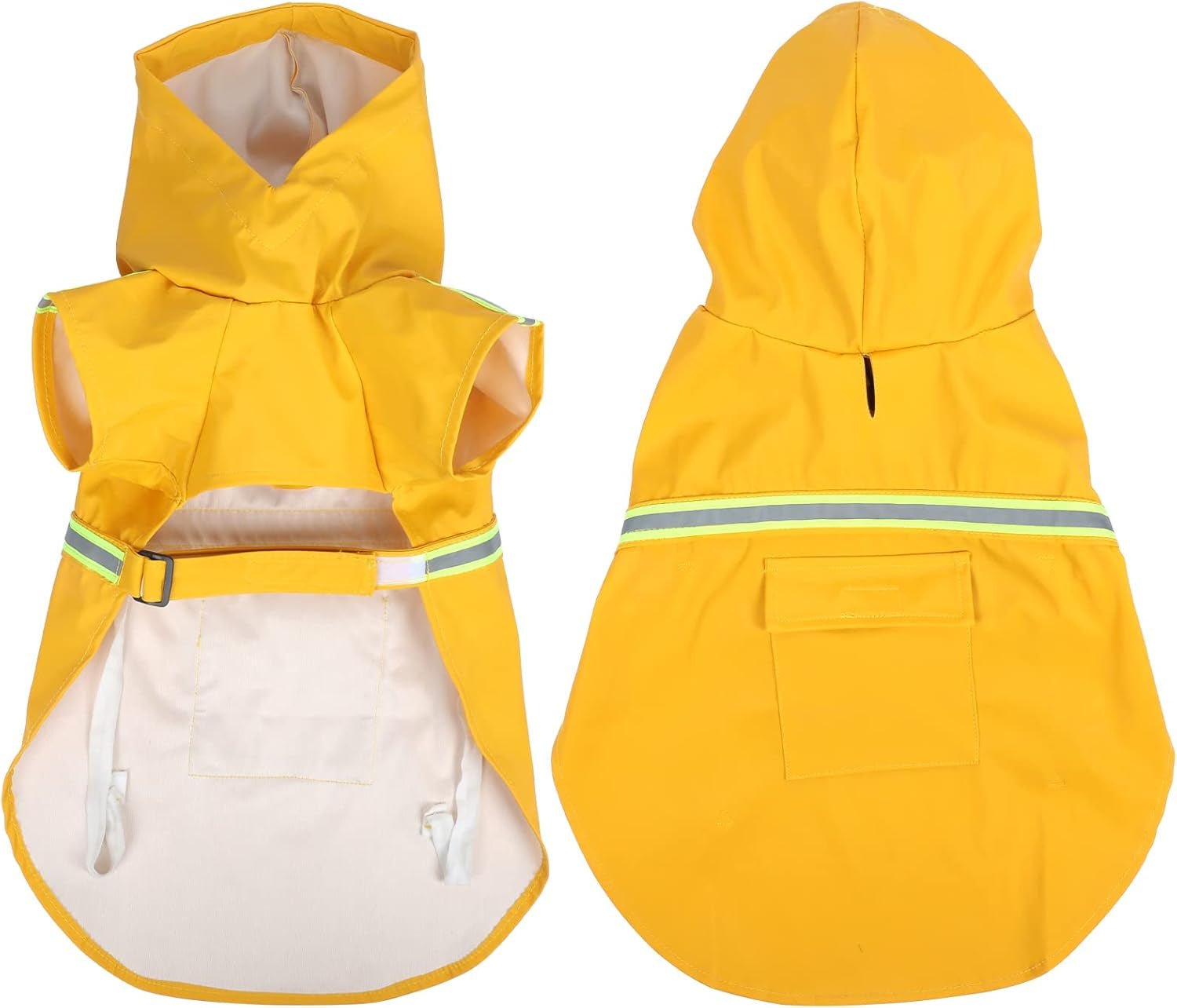 Dog Raincoat Hooded Small Medium and Large,Variety of Colors Available,Dog Rain Jacket Coat,Breathable Lightweight Waterproof Slicker,Reflective Strip Rain Poncho Adjustable Drawstring Dog Raincoats