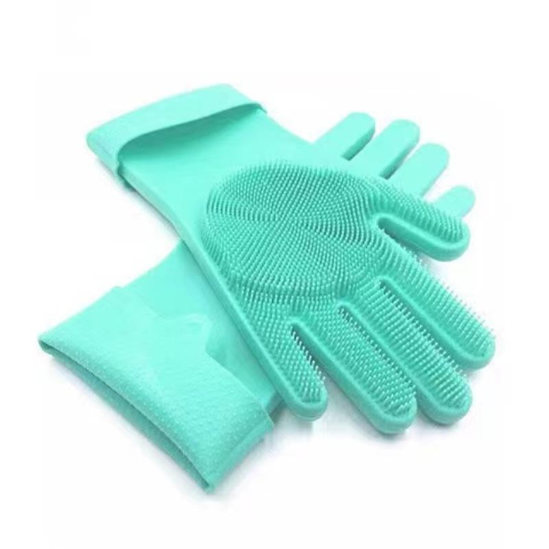 1 Pair Pet Finger Cover, Silicone Pet Grooming Gloves, Pet Massage Tools for Bath