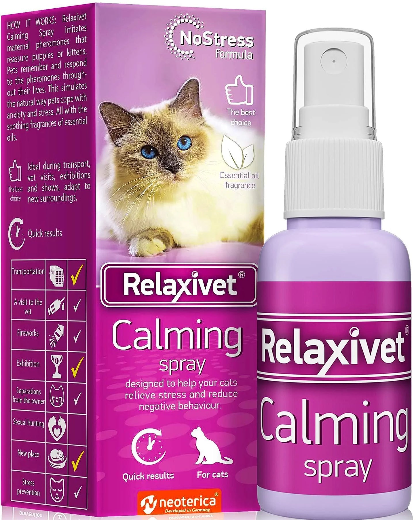 Calming Pheromone Spray Scratch Repellent for Cats Reduce Stress during Travel