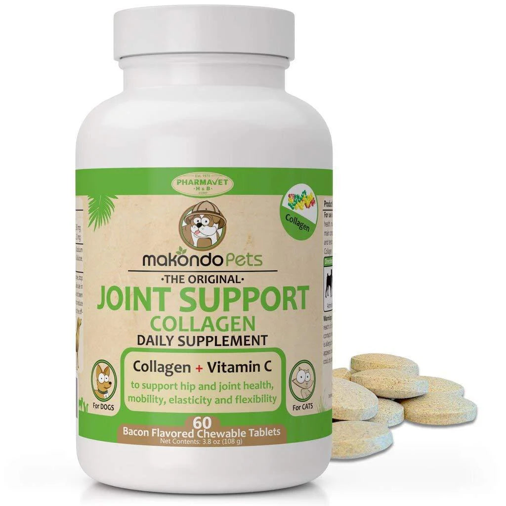 Collagen for Dogs and Cats Joint Supplement with Vitamin C 60 Pills Support