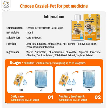 Cassiel Pet Essential Shampoo and Conditioner for Dogs and Cats.