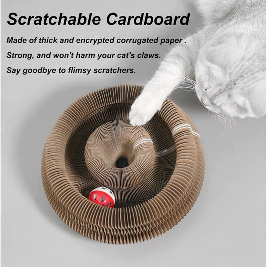 Creative Cat Scratching Board Pet Supplies Grinding Claw Board Rolling Ball Cat Scratching Toy Foldable Magic Organ Design