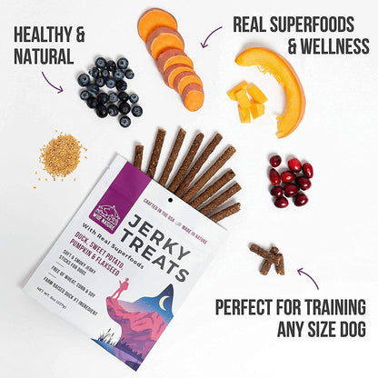 Duck Jerky Dog Treats | Healthy, All-Natural Duck Jerky Sticks Made in the USA Only | High Protein, Soft Chew Dog Jerky Treats | Grain Free Superfoods | Perfect Duck Dog Training Treats