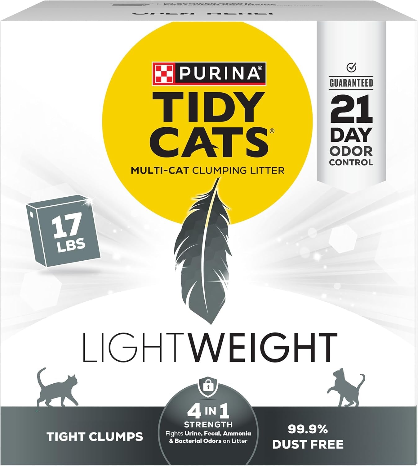 Purina  Multi Cat, Low Dust, Clumping Cat Litter, Lightweight 4-In-1 Strength - 17 Lb. Box