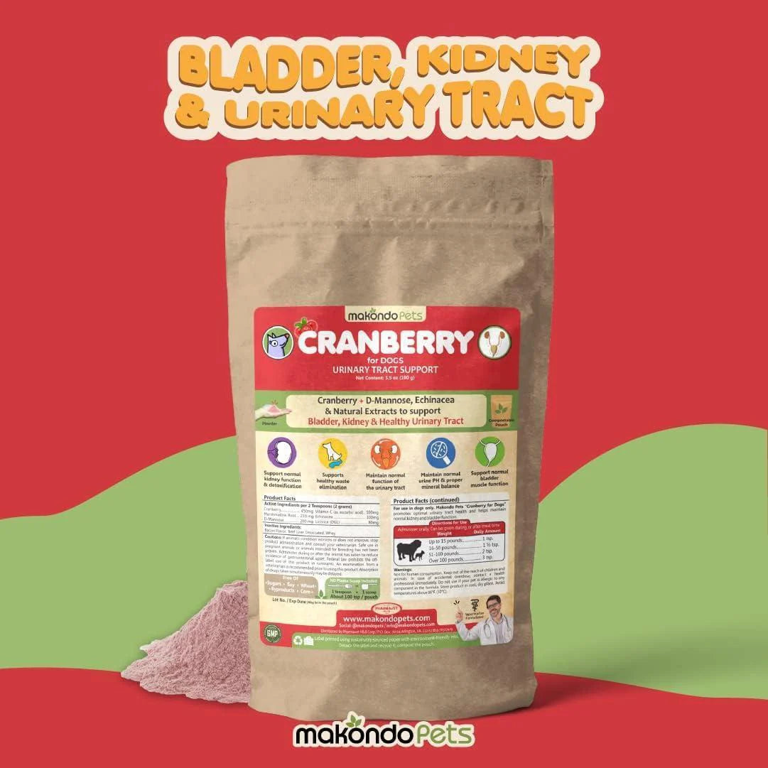 Dog Cranberry Supplement Natural Dog UTI Treatment & Kidney Support for Dogs