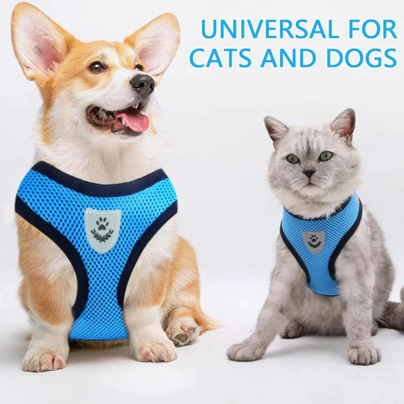 Cat Dog Pet Harness Adjustable Control Vest Dogs Reflective S M L XL Leash