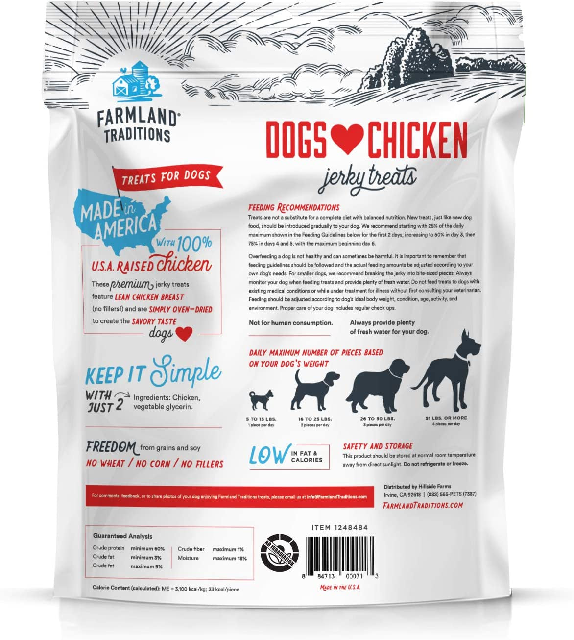 Dogs Love Chicken Premium Two Ingredients Jerky Treats for Dogs (3 Lbs USA Raised Chicken)