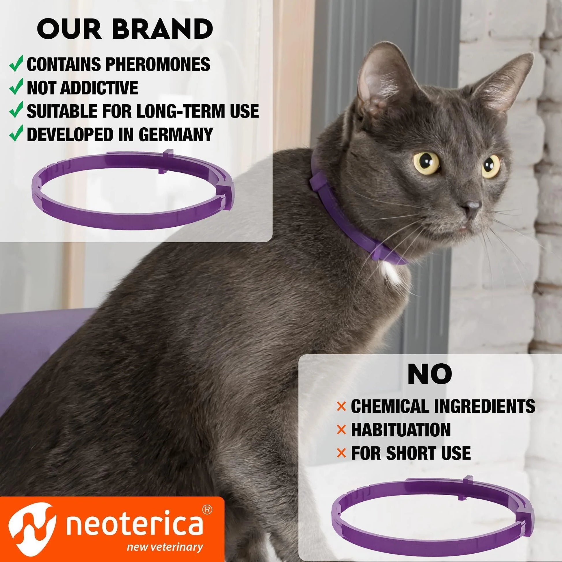 Cat Calming Collar Pet anti Anxiety Products Feline Calm Pheromones Collars 1 Pc