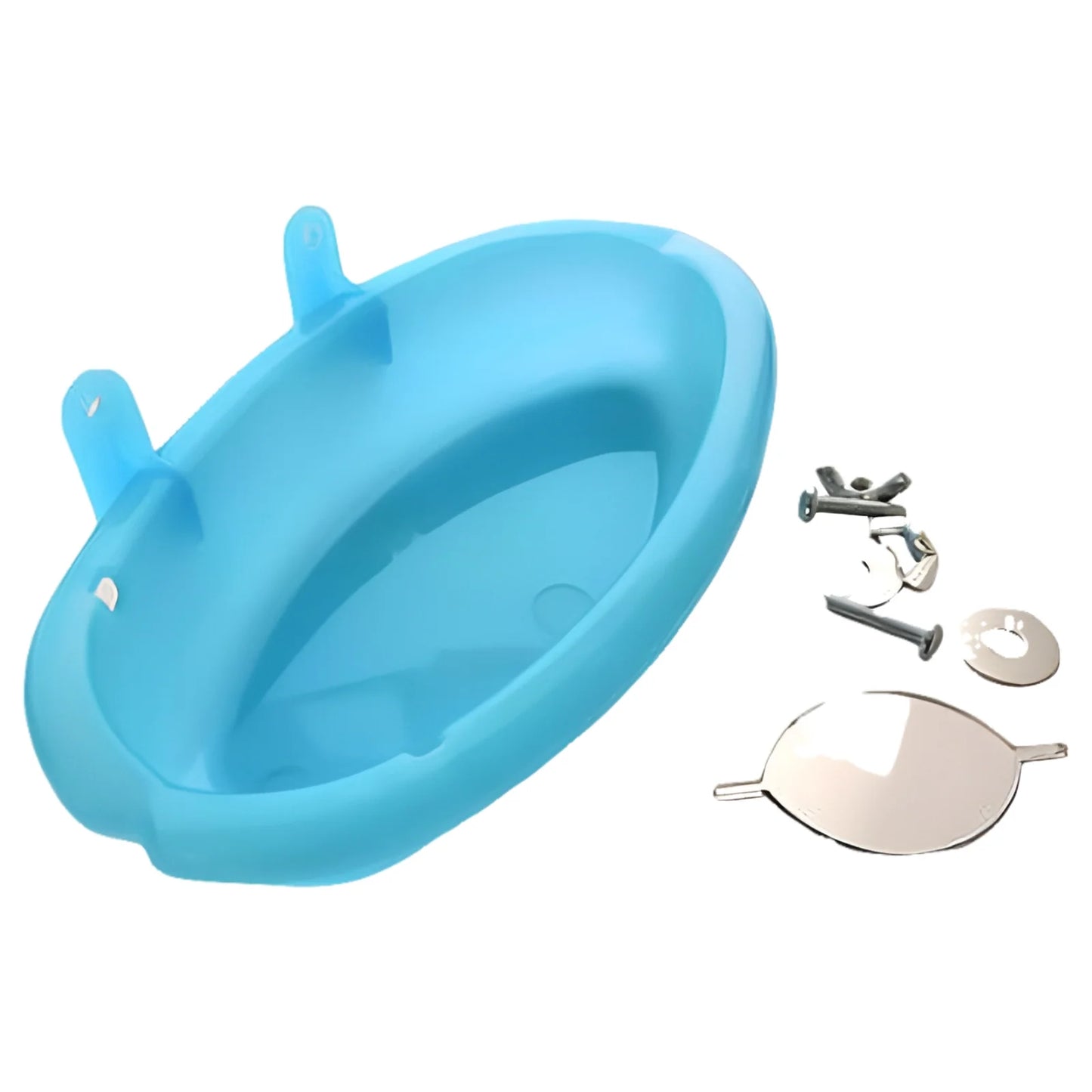 Bird Bath Tub Bowl Basin Hanging Birdbath Toy Pet Parrot Budgie Parakeet Cockatiel Cage Water Shower Food Feeder with Mirror Pet Supplies